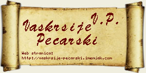 Vaskrsije Pecarski vizit kartica